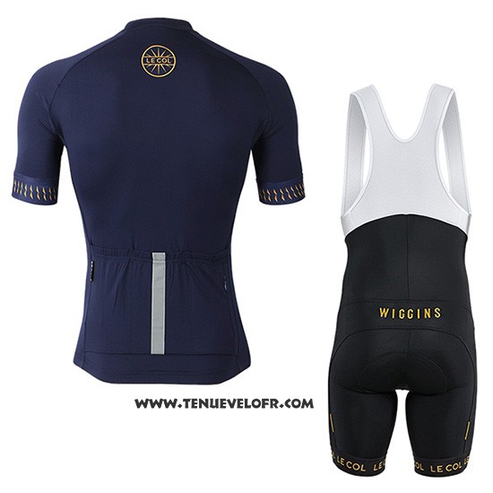 2019 Maillot Ciclismo Lecol Bleu Manches Courtes et Cuissard